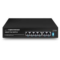 SWITCH PoE 4xPOE 2xUplink RJ45 10/100Mbps 60W EXTEND 300M + DO KAMER