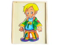 chłopak sznurowanie