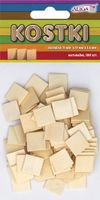 kostka drewniana 100szt.  naturalna 15x15x1,3mm | PK-0622