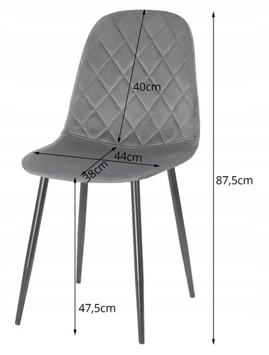 Krzesło ASTI - beż aksamit x 2 na Arena.pl