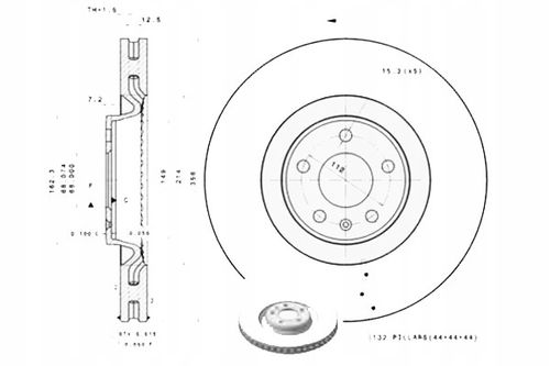 TARCZA HAM PRZOD 356X34 V BREMBO na Arena.pl
