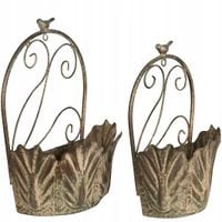 Doniczka metal zielony Skandi.pl 15 cm x 28 x 37 cm
