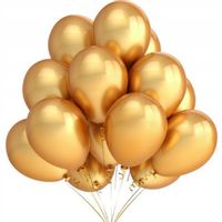 BALONY ZŁOTE CHROM DUŻE URODZINY ŚLUB WESELE DEKORACJE PARTY ZESTAW 12 SZT