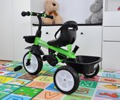 Rowerek Trójkołowy Milly Mally jeździk 2w1 dziecięcy koszyk Axel Zielony