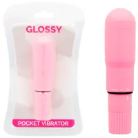 glossy brilliant mini wibrator kieszonkowy rożowy abs 107x25mm