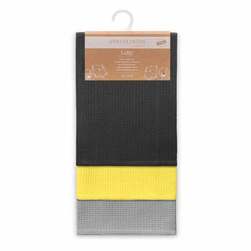 KIT/AH/LETTY/WAFFLE/GREYS&YELLOW/3PACK/50X70 na Arena.pl