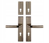 KLAMKA ZEWNĘTRZNA+SZYLD ZEUS 90MM LEWA PATYNA