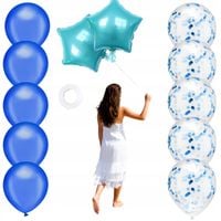balony balon na chrzest roczek chłopca niebieskie
