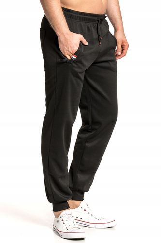 SPODNIE DRESOWE DRESY WIOSENNE ZE ŚCIĄGACZEM NA CODZIEŃ No6 CZARNE - XL na Arena.pl