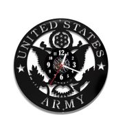 Zegar ścienny z płyty winylowej Armia USA 144.2