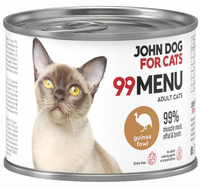JOHN DOG 99 Menu 99% mięsa PERLICZKA mokra karma kota w puszce puszka 200g