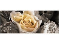 100X40CM ZEGAR DELIKATNA RÓŻA OBRAZ