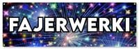 BANER reklamowy zewnętrzny FAJERWERKI budynek ogrodzenie stelaż 150 cm