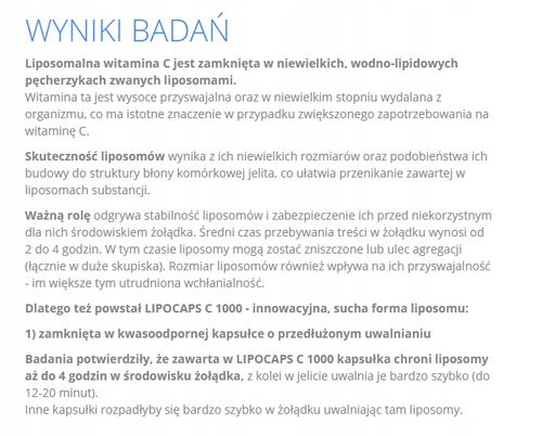 LIPOCAPS C1000 Liposomalna Witamina C 120 kapsułek na Arena.pl