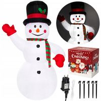 ŚWIECĄCY DMUCHANY BAŁWAN DEKORACJA ŚWIĄTECZNA LED OZDOBA DO OGRODU 240CM