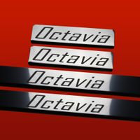 Listwa progowa SKODA OCTAVIA MK2 Stal nierdzewna 304 połysk 4szt