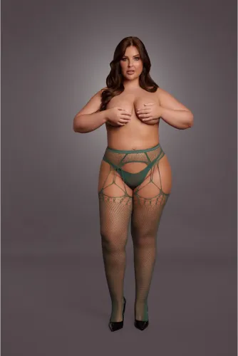 le desir queen size - rajstopy kabaretka z paskami do pończoch na Arena.pl