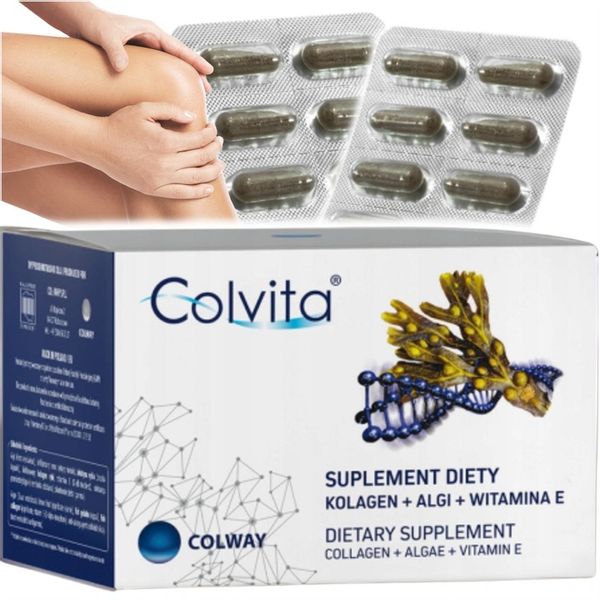 Kolagen liofilizowany Zdrowe Stawy Mocne Kości kapsułki Algi Wit.E x60 kaps zdjęcie 1