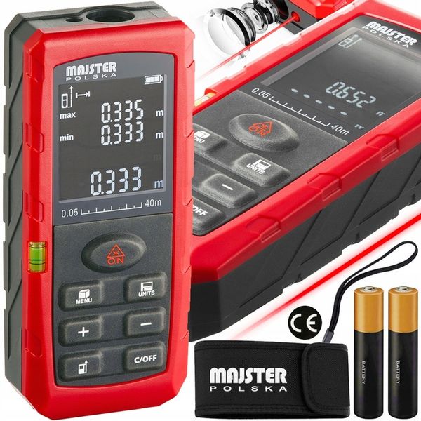 DALMIERZ LASEROWY MIERNIK ODLEGŁOŚCI CYFROWY 40M POZIOMICA ORYGINALNY zdjęcie 1