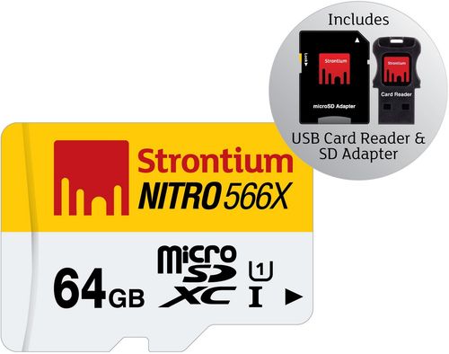 Pamięć STRONTIUM microSDXC 64GB + adapter SD/USB na Arena.pl