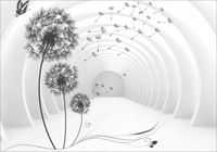 FOTOTAPETA FLIZ Tunel kwiaty dmuchawce 400x280