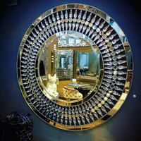 Lustro okrągłe z kryształkami Venus Glamour Premium 90x90