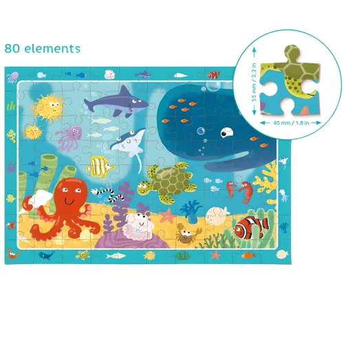 Puzzle obserwacyjne 80 elementów. Ocean na Arena.pl