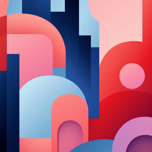 Plakat 90x90cm Miasto Kolorów zdjęcie 1