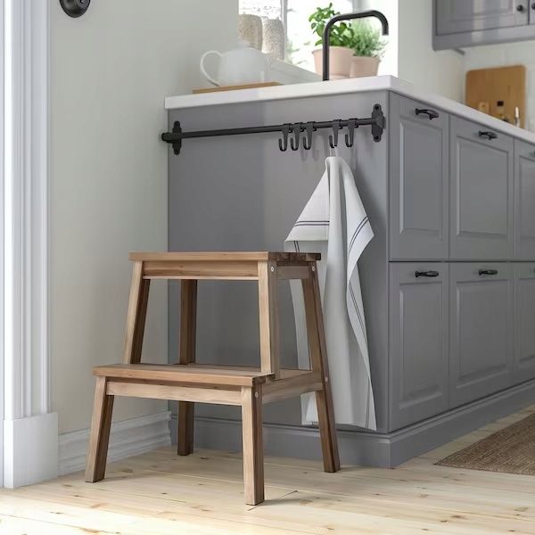 IKEA BEKVAM taboret ze schodkiem podest AKACJA zdjęcie 2
