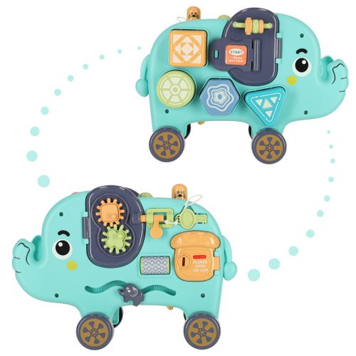 Słonik interaktywny montessori wbijak sorter klocki młotek 26cm na Arena.pl