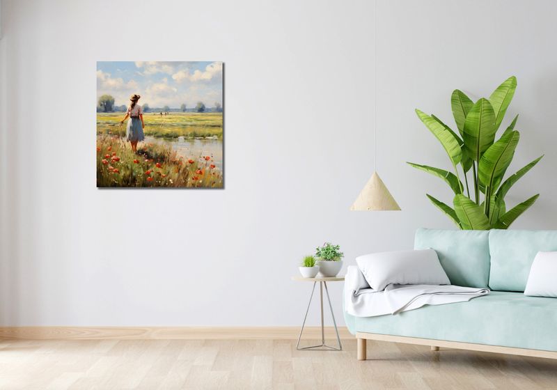 Obraz 70x70cm Wiejski Spokój zdjęcie 2