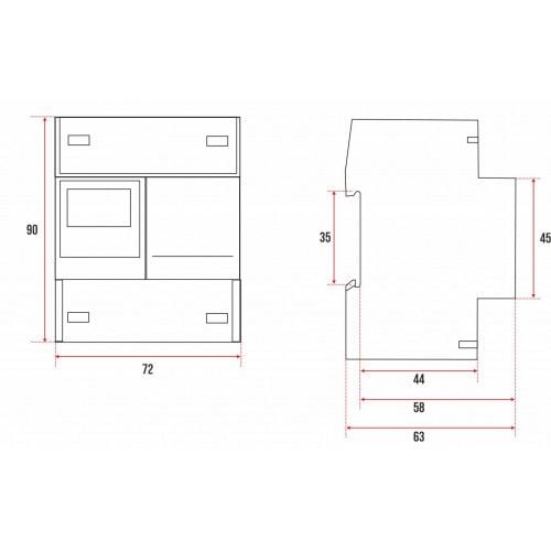 LICZNIK ENERGII TRÓJFAZOWY LCD MODBUS 100A RS485 IP54 na Arena.pl