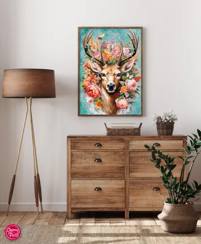 Puzzle 1000 elementów. Kwiatowy jeleń 30752 na Arena.pl