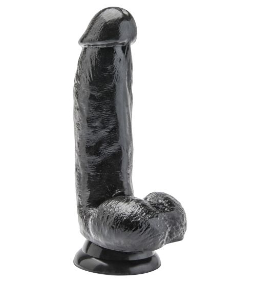 Czarne realistyczne dildo ,,6" zdjęcie 1