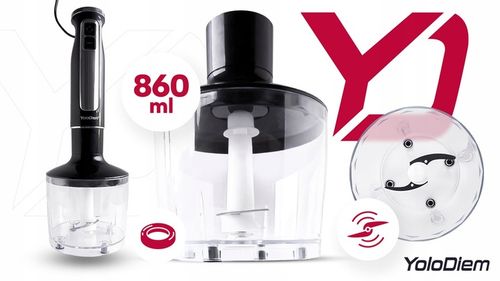 BLENDER RĘCZNY WIELOFUNKCYJNY 9W1 1500W PRO 4 TYTANOWE OSTRZA BOGATY na Arena.pl