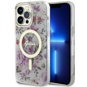Guess GUHMP14XHCFWST iPhone 14 Pro Max 6.7" transparent hardcase Flower