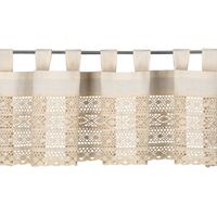 Zazdrostka Madeline 35X150 cm beżowa szelki ażurowy geometryczny wzór