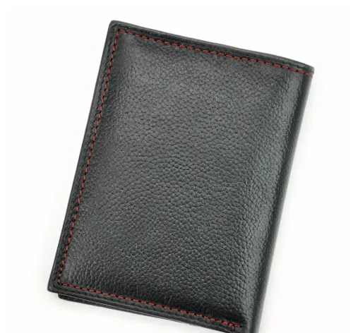 męski portfel cavaldi n4-scv rfid skóra naturalna czarny + czerwony na Arena.pl