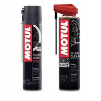 Zestaw do smarowania i czyszczenia łańcucha motocyklowego MOTUL C2+C1 400ml