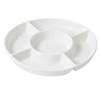 PÓŁMISEK OKRĄGŁY PORCELANOWY NA PRZEKĄSKI PRZYSTAWKI AMBITION SALSA 25 CM