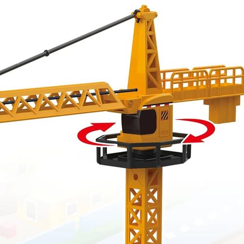 dźwig żuraw  budowlany obrotowy ruchomy budowa 50 elementów + pojazd na Arena.pl