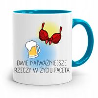 Kubek Błękitny Śmieszny Zabawny Dwie Najważniejsze Z Nadrukiem Ze Zdjęciem