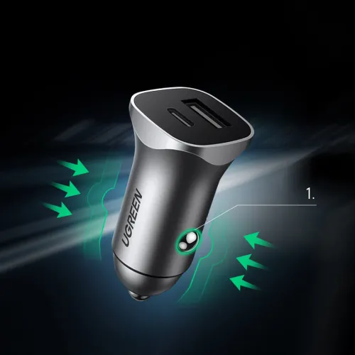 ugreen ładowarka samochodowa usb typ c / usb 24w power delivery quick na Arena.pl