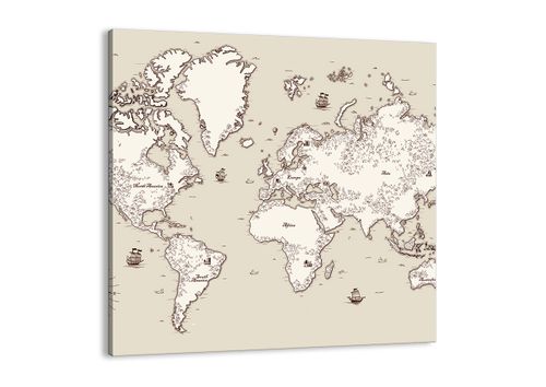 Obraz Na Płótnie - Mapa Kontynent - 30X30 Cm - Ac30X30-2910 na Arena.pl