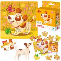 puzzle ”piesek” 16 elementów układanka dla dzieci edukacyjna zestaw