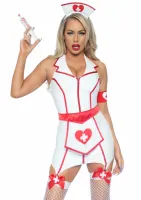 vinyl er hottie dress - sukienka winylowa z dodatkami, xs