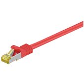 Kabel sieciowy RJ45 CAT 6A S/FTP 500MHz 0.25m czerwony miedziany CU Goobay