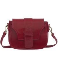 VERA PELLE torebka damska skórzana listonoszka vintage V649 bordowa