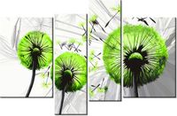 130CM 85 OBRAZ 4 ELEM DMUCHAWCE KOLORZE LIMONKI ŚCIENNY