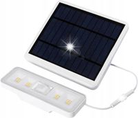 NAŚWIETLACZ SOLARNY LED SYLVIA 1000LM 4000K IP54 BIAŁY CZUJNIK PIR 120°
